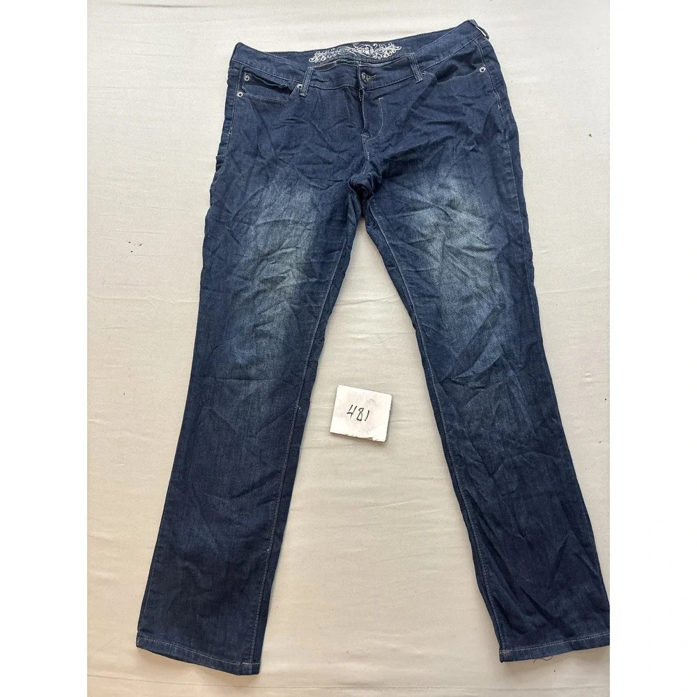 EXPRESS JEANS Women's Size 12 Dark Wash Straight Leg Denim Mid Rise Inseam 29